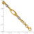 14k Two-Tone Polished and Textured Fancy Link Bracelet FB2008-7.5