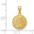 14K Brushed Diamond-Cut Virgin Mary Pendant D4682