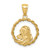 14K Brushed & Polished Diamond-cut Virgin Mary Pendant D4680