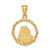 14K Brushed & Polished Diamond-cut Virgin Mary Pendant D4680