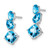 14k White Gold Blue Topaz Dangle Earrings EM7457-BT-W