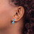 14k White Gold Blue Topaz Dangle Earrings EM7457-BT-W