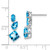 14k White Gold Blue Topaz Dangle Earrings EM7457-BT-W