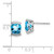 14k White Gold Blue Topaz Post Earrings EM7080-BT-W