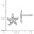 14k White Gold  Starfish Earrings E908W