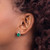 14K White Gold Checkerboard Created Emerald and Diamond Earrings EM4393-CEM-006-WA