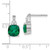 14K White Gold Checkerboard Created Emerald and Diamond Earrings EM4393-CEM-006-WA