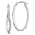14k White Gold Diamond Fascination Twist Hinged Hoop Earrings DF224