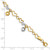 14K & White Rhodium Polished Heart D/C Bracelet FB1541-7.25