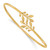 14K Polished Leaves Flexible Bangle DB713