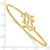 14K Polished Leaves Flexible Bangle DB713