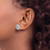 14k White Gold Polished Wavy Circle Diamond Post Earrings EM8462-062-WA