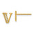 14k Diamond Initial V Earrings EM4170V-005-YA