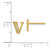 14k Diamond Initial V Earrings EM4170V-005-YA