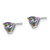 14k White Gold Trillion Mystic Fire Topaz Earrings EM7100-FT-W