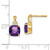 14k Checkerboard  Amethyst and Diamond Earrings EM4393-AM-006-YA