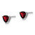 14k White Gold Trillion Garnet Earrings EM7100-GA-W