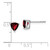 14k White Gold Trillion Garnet Earrings EM7100-GA-W