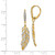 14k Diamond Fancy Feather Leverback Earrings EM3911-035-YA