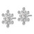 14k White Gold Diamond Snowflake Earrings EM3813-025-WA