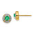 14k Diamond and Emerald Fancy Halo Earrings EM3922-EM-012-YA