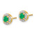 14k Diamond and Emerald Fancy Halo Earrings EM3922-EM-012-YA