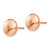 14k Rose Polished 10.5mm Button Post Earrings H1027