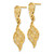 14k Polished & Diamond-Cut Filigree Swirl Dangle Post Earrings F989