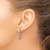 10k White Gold Diamond and Ruby 3 Stone Post Dangle Earrings EM5599-RU-013-1WA