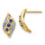 14k Gold w/ Sapphire and Diamond Polished Post Earrings EM5596-SA-002-YA