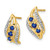 14k Gold w/ Sapphire and Diamond Polished Post Earrings EM5596-SA-002-YA