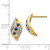 14k Gold w/ Sapphire and Diamond Polished Post Earrings EM5596-SA-002-YA