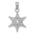 14k White Gold Small Snowflake Pendant K4742W