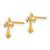 14k Madi K CZ Children's Cross Post Earrings GK871
