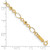 14k Polished Diamond-cut Ovals & Donut Beads Bracelet FB1467-7.5