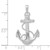 14K White Gold Anchor w/Rope Pendant K3082W