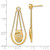 14k Satin/Polished Diamond Oval w/Chain Dangle Post Earrings EM6867-037-YA
