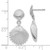 14K White Gold Scallop Shell Dangle Post Earrings K4456W
