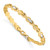 14K Polished w/Satin Rhodium Link Bracelet FB1478-7.25