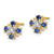 14K Lab Grown VS/SI FGH Dia and Bl Created Sapphire Post Earrings EM5616-CSA-001-YLG