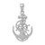 14K White Gold Medium Anchor w/Wheel Pendant K3080W