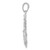 14K White Gold Medium Anchor w/Wheel Pendant K3080W