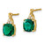10k Checkerboard Created Emerald and Diamond Earrings EM4393-CEM-006-1YA