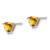 14k White Gold Trillion Citrine Earrings EM7100-CI-W