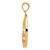 14k Two-tone w/White Rhodium Sun, Moon and Star Oval Pendant K3191