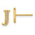 14k Diamond Initial J Earrings EM4170J-004-YA
