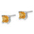 14k White Gold Square Citrine Earrings EM7102-CI-W