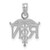 14K White Gold RN Registered Nurse Pendant K4930W