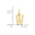 10k Small Slanted Block Initial W Charm 10YC644W
