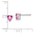 14k White Gold Trillion Created Pink Sapphire Earrings EM7100-CPS-W
